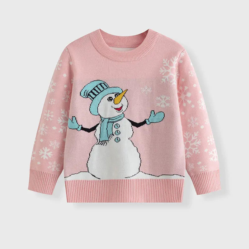 Winter Cartoon Knit Kids Pullover Sweater
