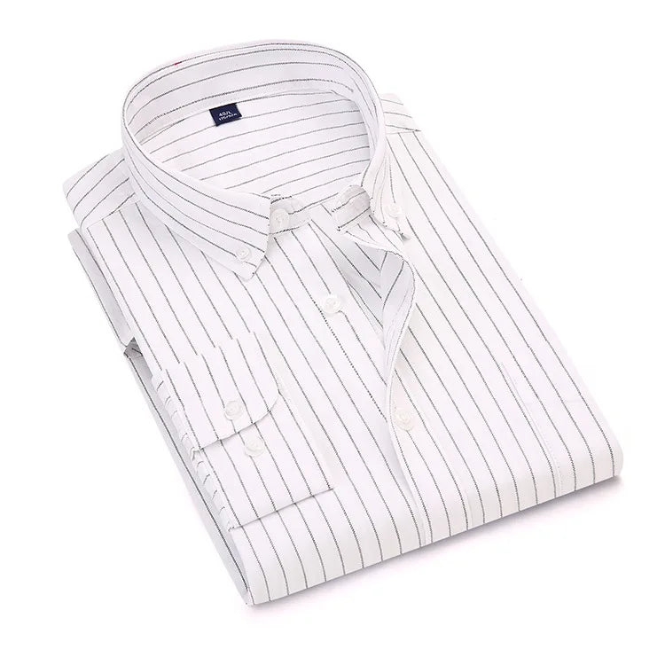 Vertical Striped Oxford Cotton Shirt