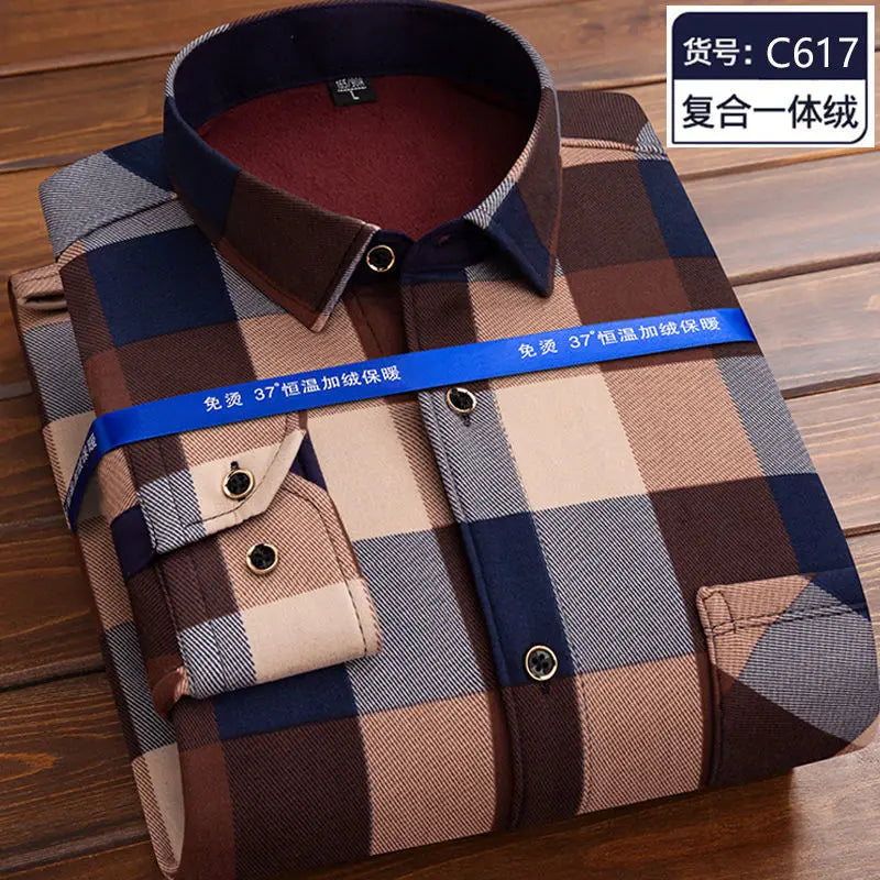 Fleece Plaid Thermal Shirt Jacket