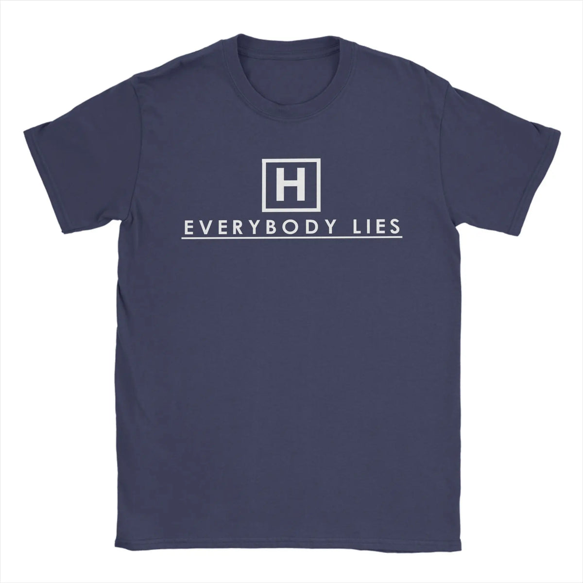 Men T-Shirts Dr Gregory House MD Vintage 100% Cotton Tees Short Sleeve Everybody Lies  T Shirts O Neck Clothes Adult