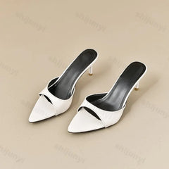 Women's High Heels Summer Slippers Women Sandals Fashion Classic Pointy Open Toe Stiletto Heels Sexy 2026 High-heeled Slippers