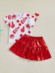 Pink Floral Toddler Summer Set