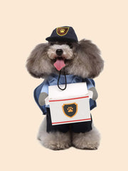 Pet Costume Fashion Courier Style Clothes Halloween Suit With a Hat Costume Apparel for Dog