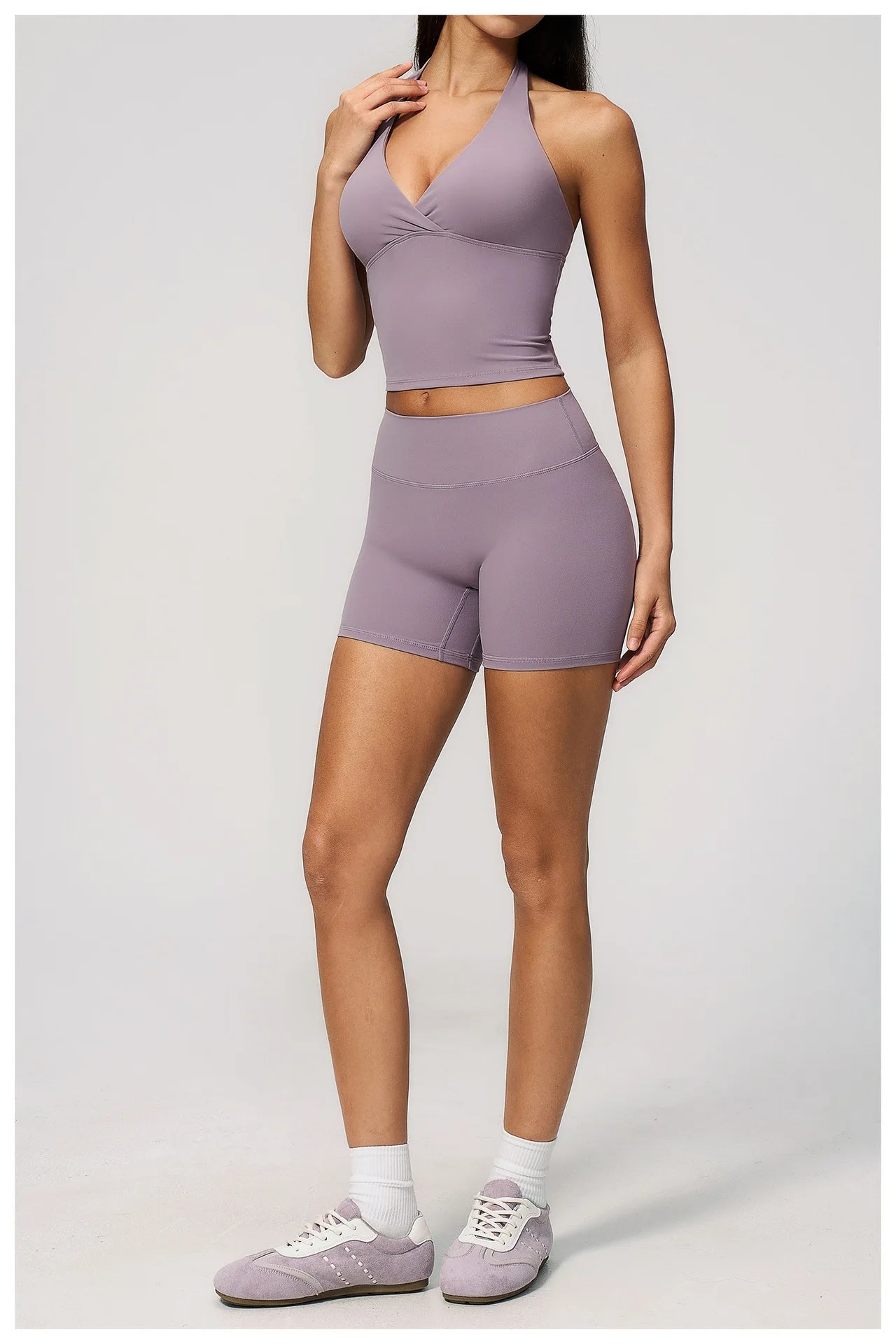 Yoga Outfit Set Fitness Two-Piece Set With No Embarrassing Lines Butt-Lifting Running Shorts Leggings Yoga Suit Athletic Wear