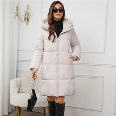 Hooded Quilted Winter Long Parka