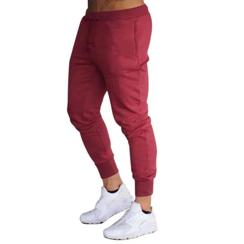 Fitness Muscle Gray Jogging Pants Solid Running Pants Men Sport Pencil Pants Men Cotton Soft Bodybuilding Joggers Gym Trousers