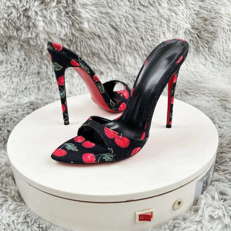 New High Heels for Women, Slim Heels, Pointed Sandals for Women, Sexy and Socialite Style for Wearing on the Outside