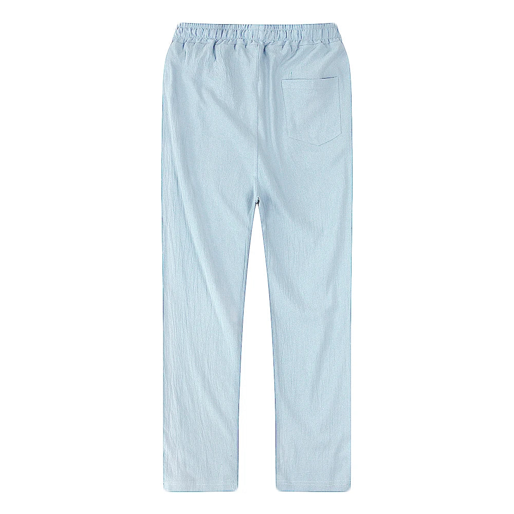Cotton Linen Casual Straight Pants