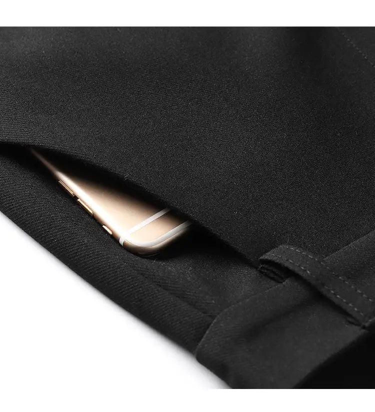 Suit Shorts Women's Summer New High-waist Slim Mid-pants A-line Wide-leg Pants
