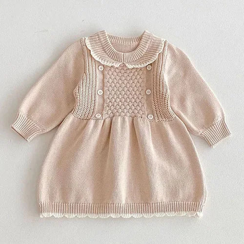 Knitted Princess Party Girls Dress