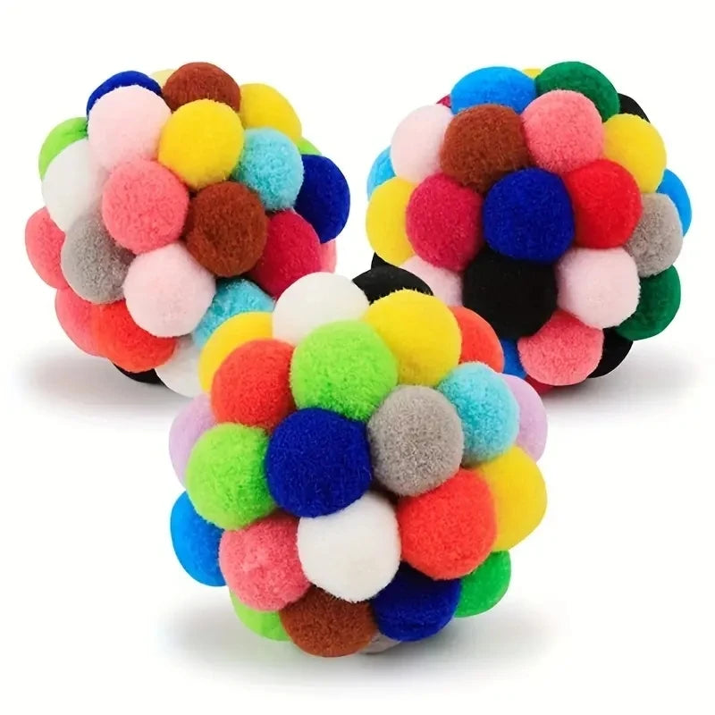 Colorful Woolen Bell Ball Toy