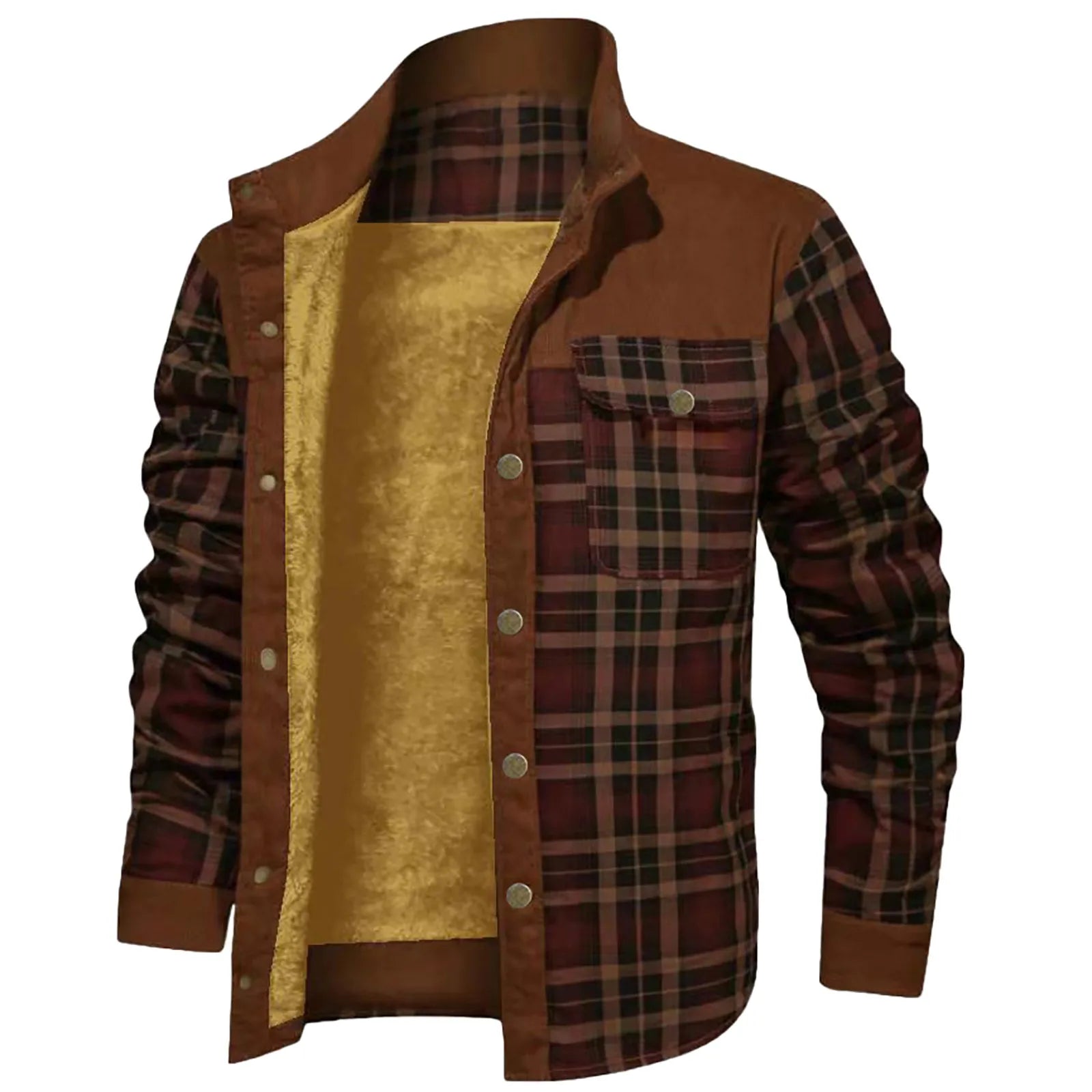 Men’s Quilted Flannel Shirt Jacket