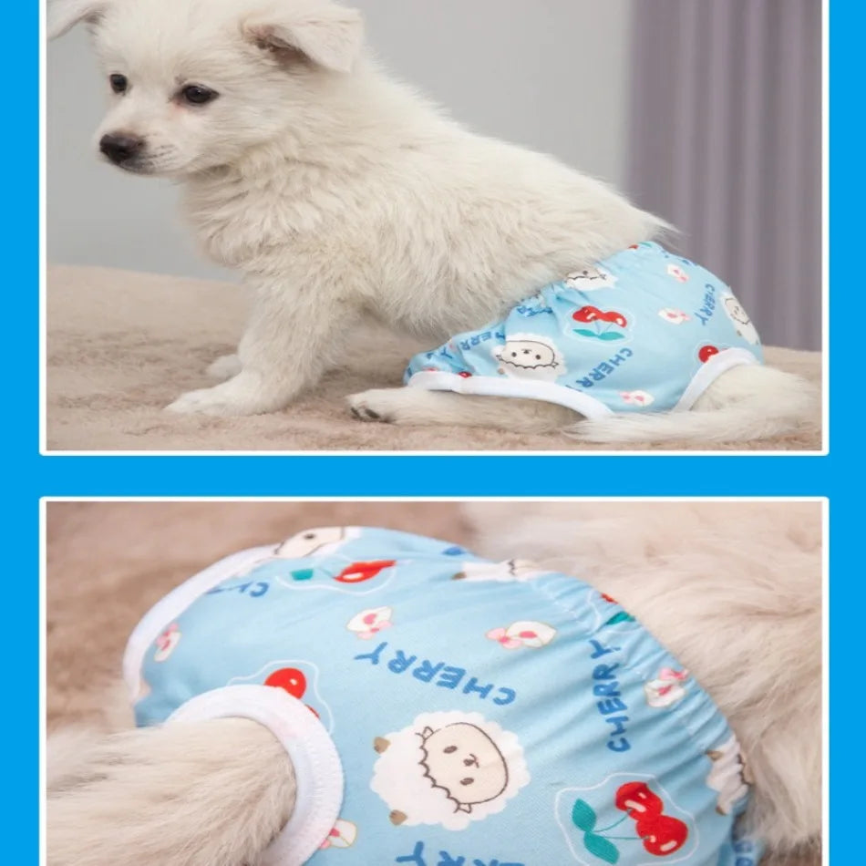Pet Safety Pants Dog Physiological Pants Puppy Menstrual Sanitary Pants Aunt Pants Anti-harassment Printed Cute Underwear