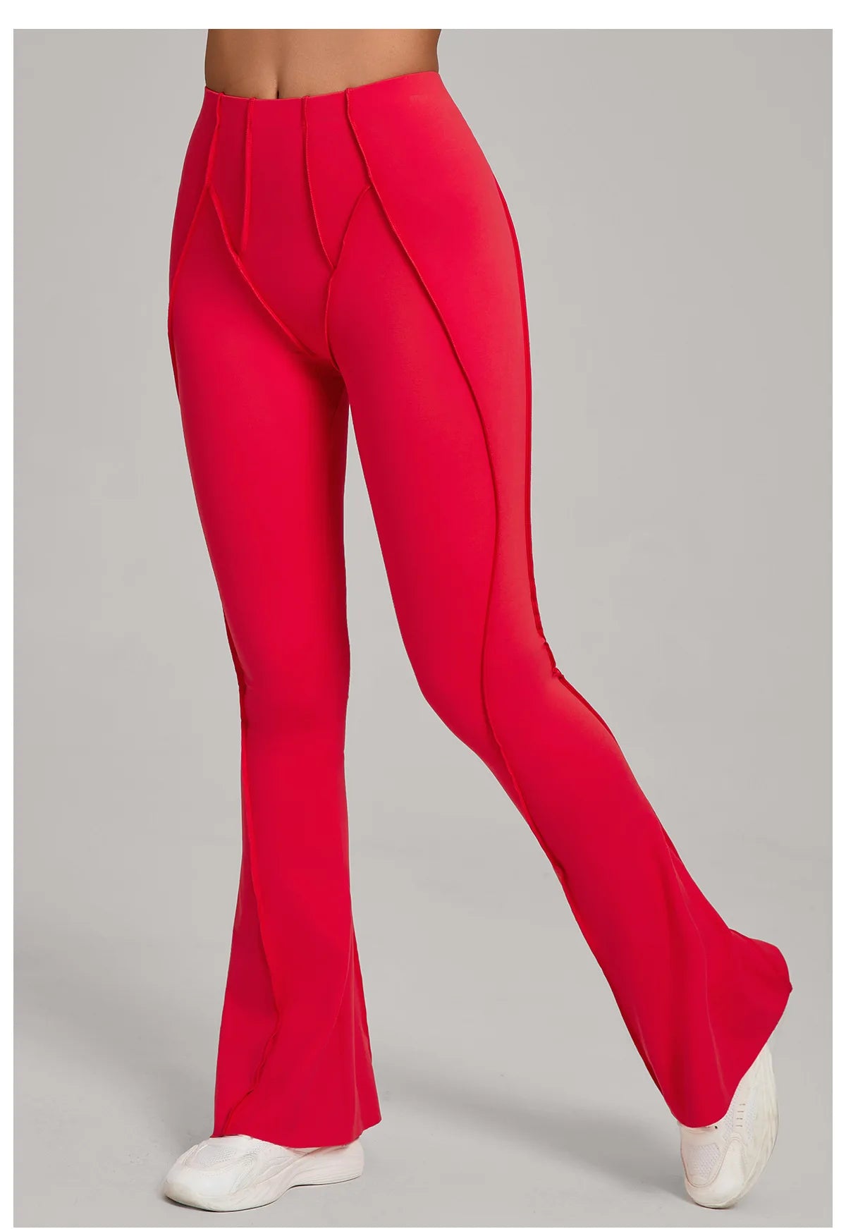 Gym Workout Women's Wide-Leg Tight-Fitting Hip-Lifting Yoga Flared Pants Dance High-Waist Flared Casual Outdoors Sports Trousers