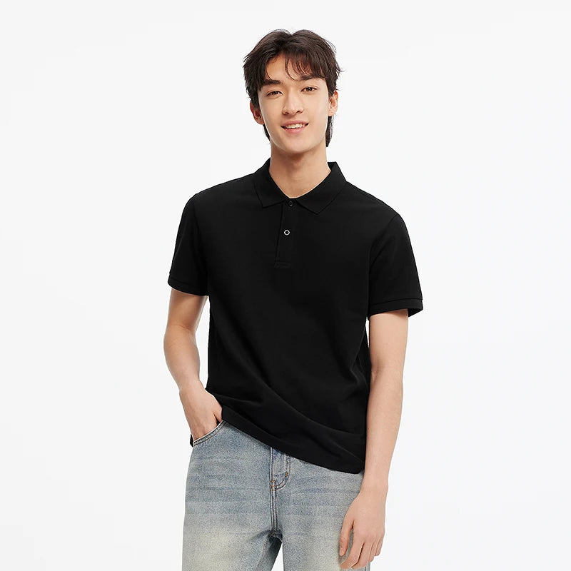 Semir Polo Shirt Men Moisture Wicking Solid Color Short Sleeve T-Shirt 2025 Summer New Slim Fit Top for Active Wear
