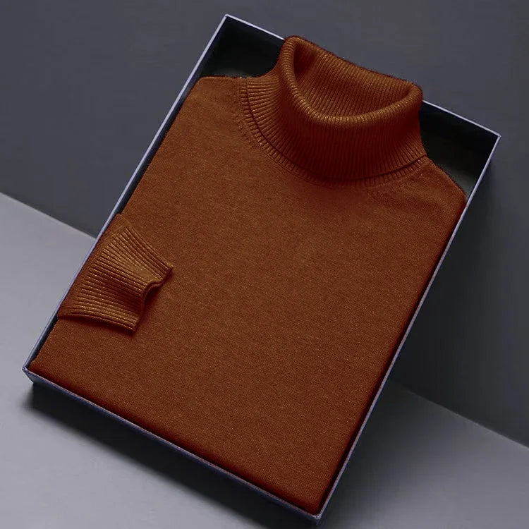 Minimal Turtleneck Knit Pullover