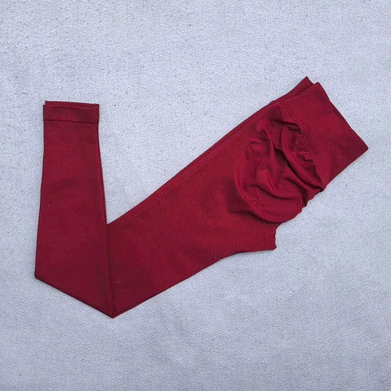 Leggings Women Seamless Leggings Gym Energy Low Ribbed Waistband Yoga Pants Back Scrunch Booty Tights Pants