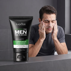 Men Glacier Mud Salicylic Acid Cleanser Long Oil Control Deep Purify Pores Wash Daily Grime Soft Coarse Skin Facial Cleanser