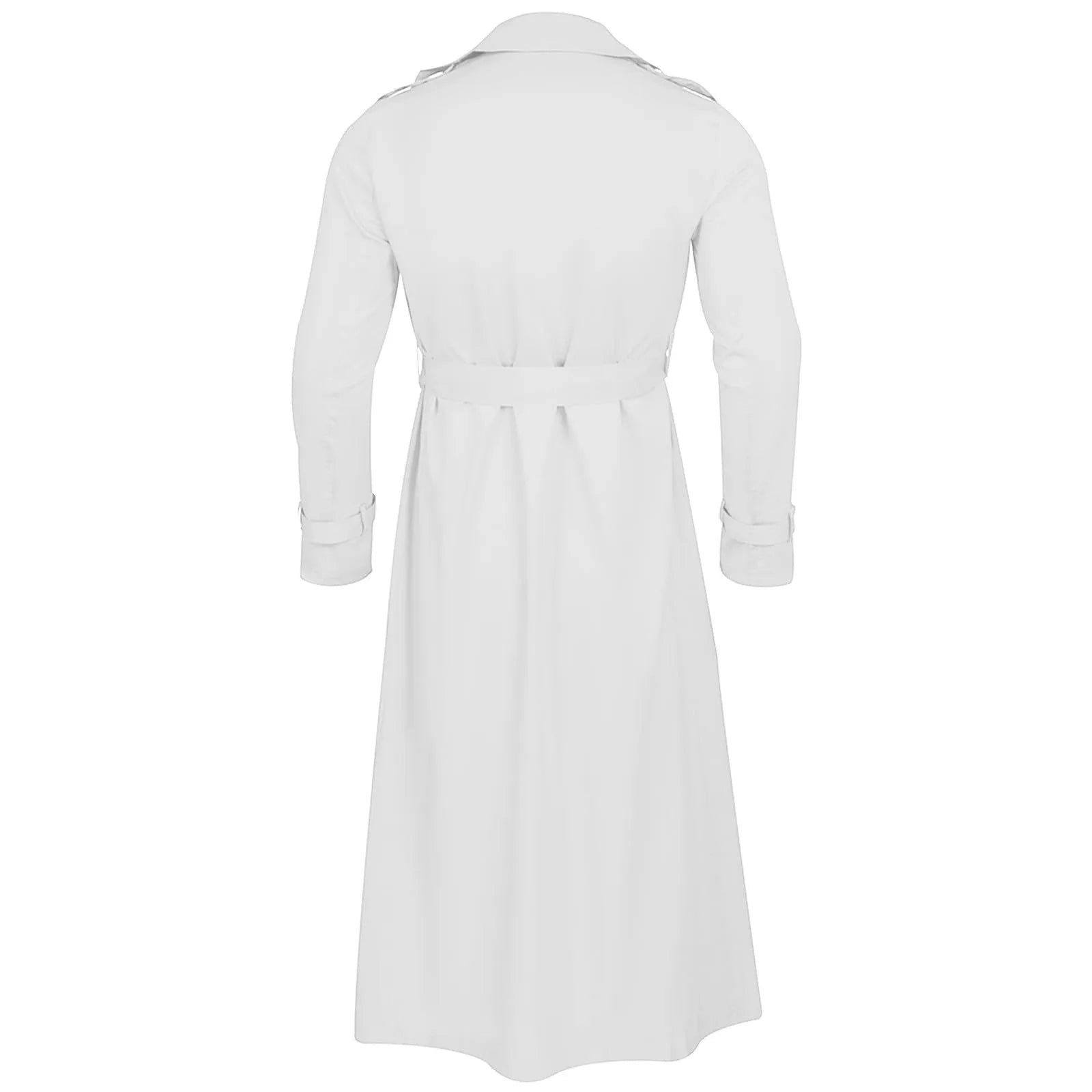 Men’s Luxury Full-Length Trench Coat – England Style Business Overcoat