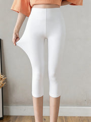 1PCS Women's 7/10 Modal Leggings, Can Be Worn Outside, Summer Thin Breathable Slim Fit, Anti-Exposure Stretchy High-Waist