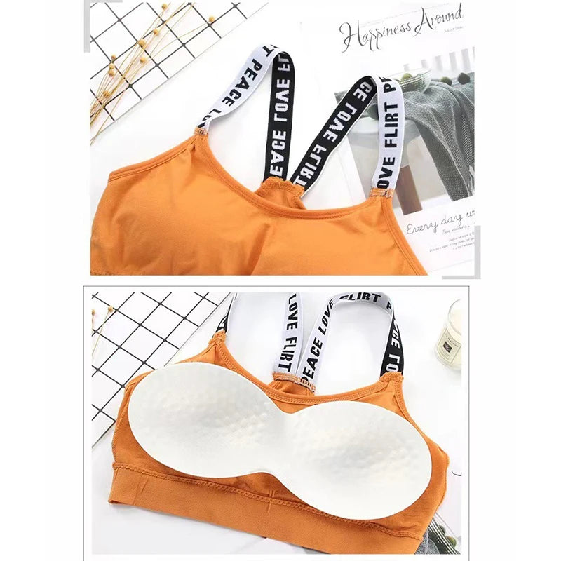 Women Sexy Sports Bra Tops For Gym Top Fitness Yoga Female Pad Sportswear Vest Tank Tops Sport Push Up Sports Bras Underwear