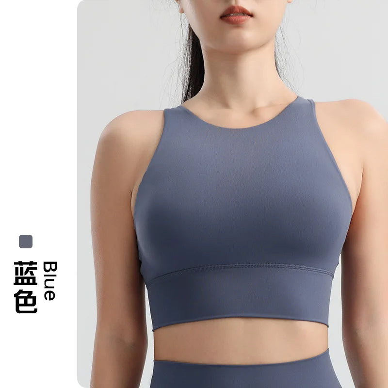Women's Sports Bra, Shockproof and Beautiful Back Sports and Fitness Bra Shockproof and Anti Sagging Integrated Yoga Sports Vest
