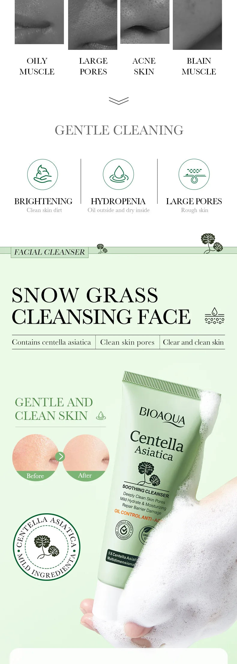 Centella Moisturizing Facial Cleanser Foam