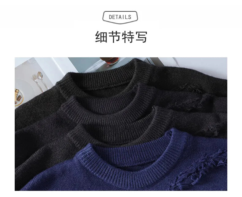 Winter Knit Crew Pullover Sweater