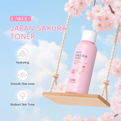 LAIKOU Japanese Sakura Skin Care Set - Hydrating Nourishing Moisturizing Soften Rough Skin for Radiant Complexion