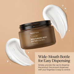Men's body butter | Alcohol free, dye free formula, deeply locks in moisture, used for daily dry skin care