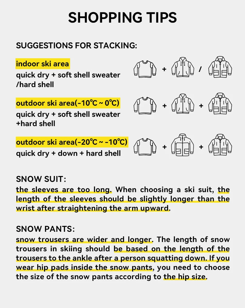 Waterproof Ski Jacket Pants Set
