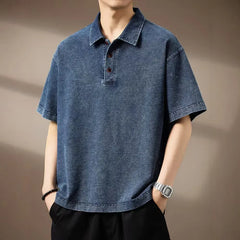 American Style Denim Summer Polo