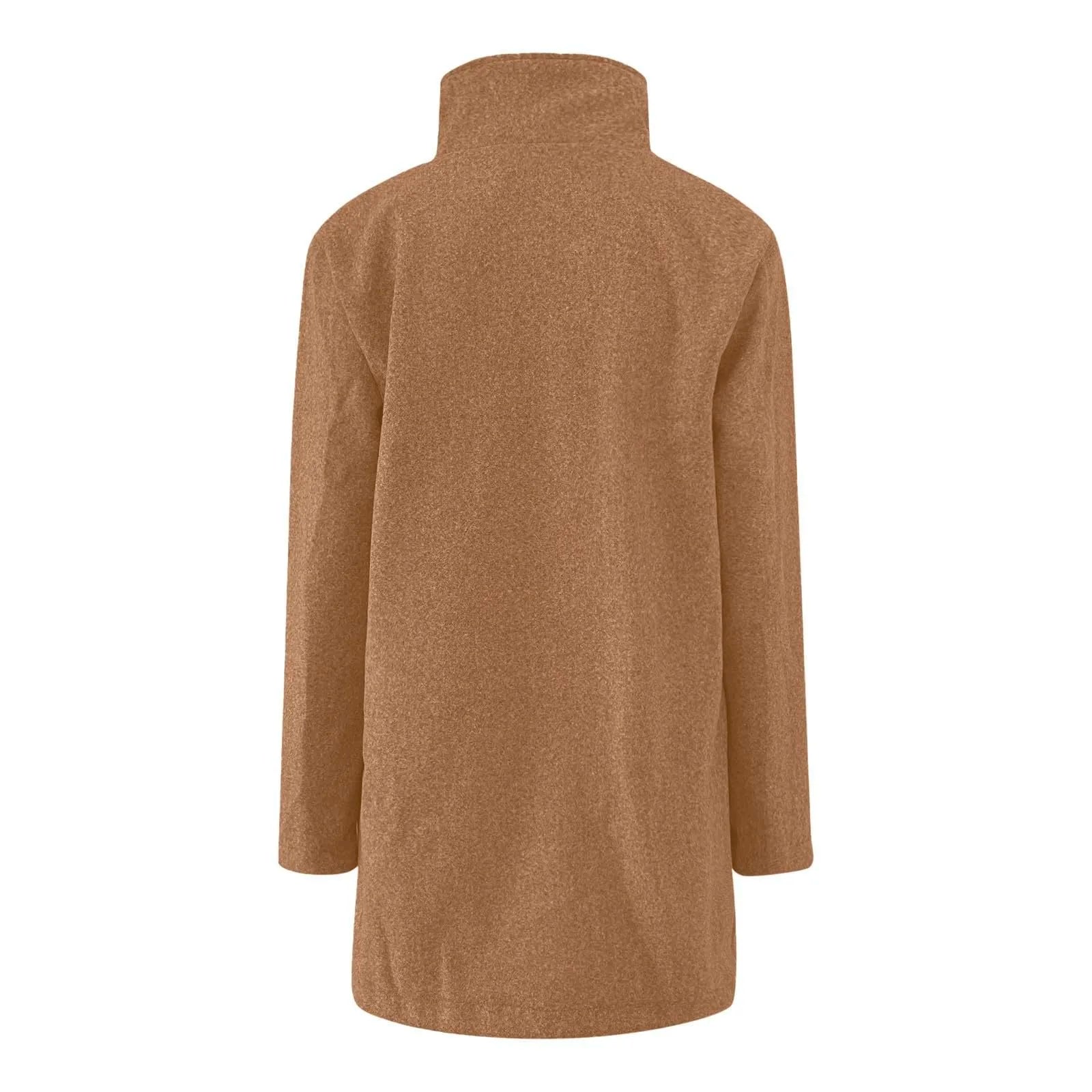 Womens Wool Cardigan Coats With Pockets Ladies Lapel Long Jacket Coat Fashion Solid Casual Winter Jackets for Women Plus Coat