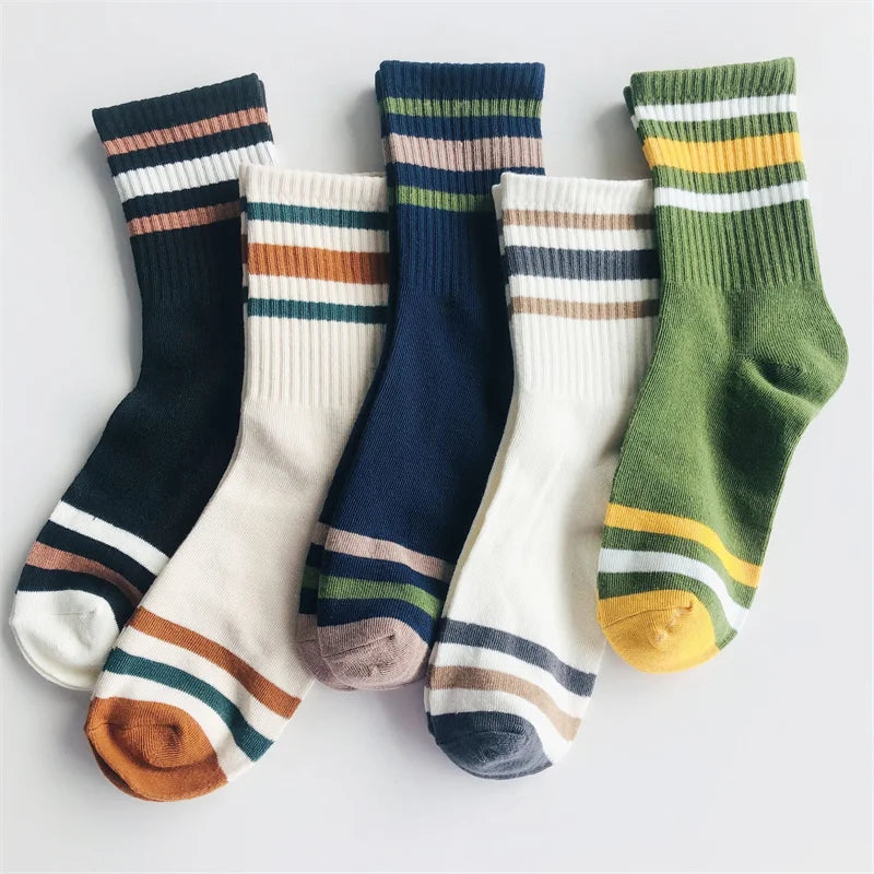 Colorful Stripe Casual Socks