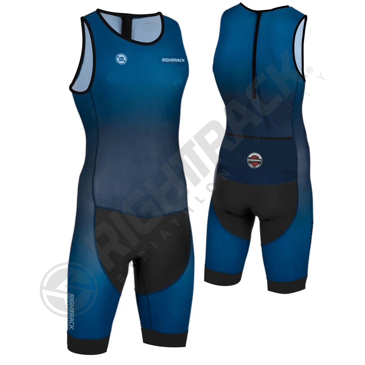 RIGHTTRACK Trisuit MEN'S Triathlon Jumpsuit Summer Skinsuit Swimming Cycling Running Competition Apparel Custom Names Flags