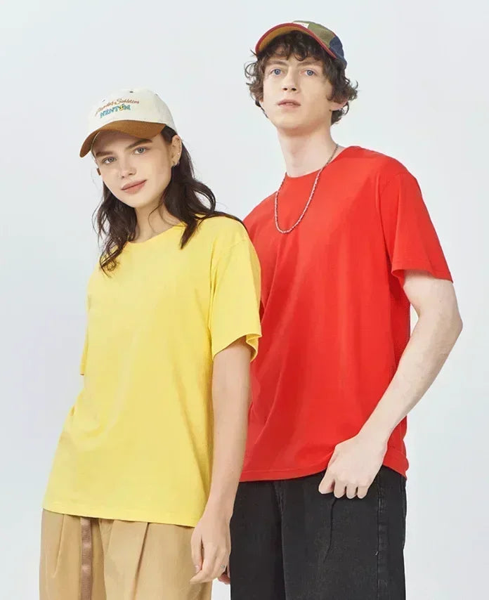 Women's T-shirt with White Floral Print Design Comfortable and Soft Short Sleeved Round Neck Casual Top Breathable