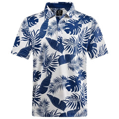 Hawaiian Print Streetwear Polo Shirt