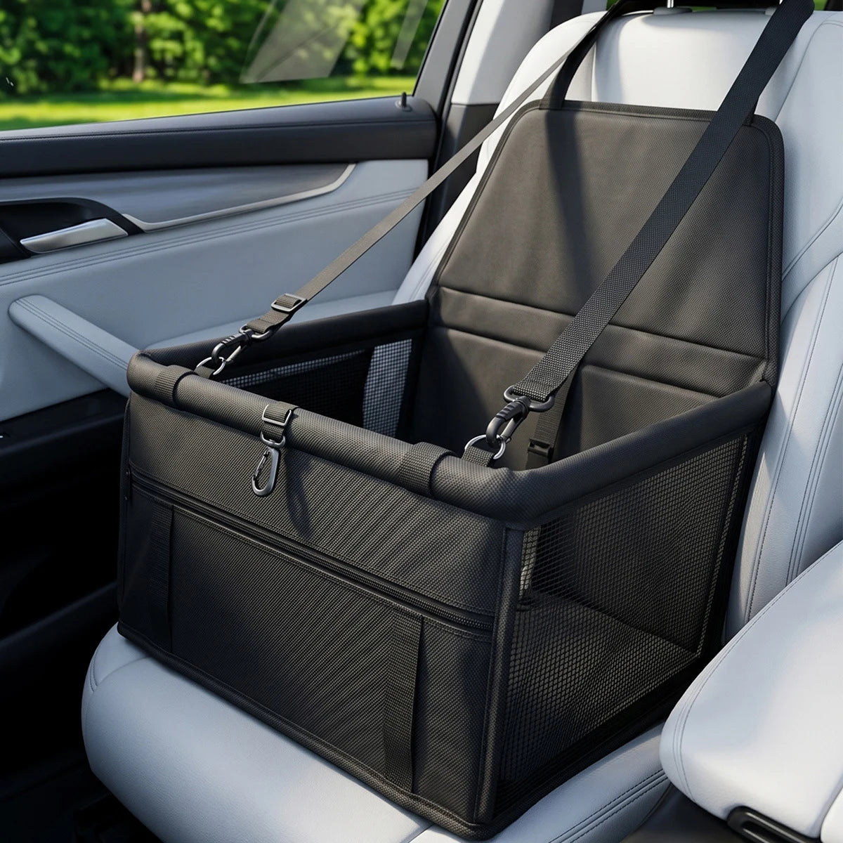 Waterproof and anti-slip pet transportation bag for cars, breathable dog travel seat cover, suitable for car seats