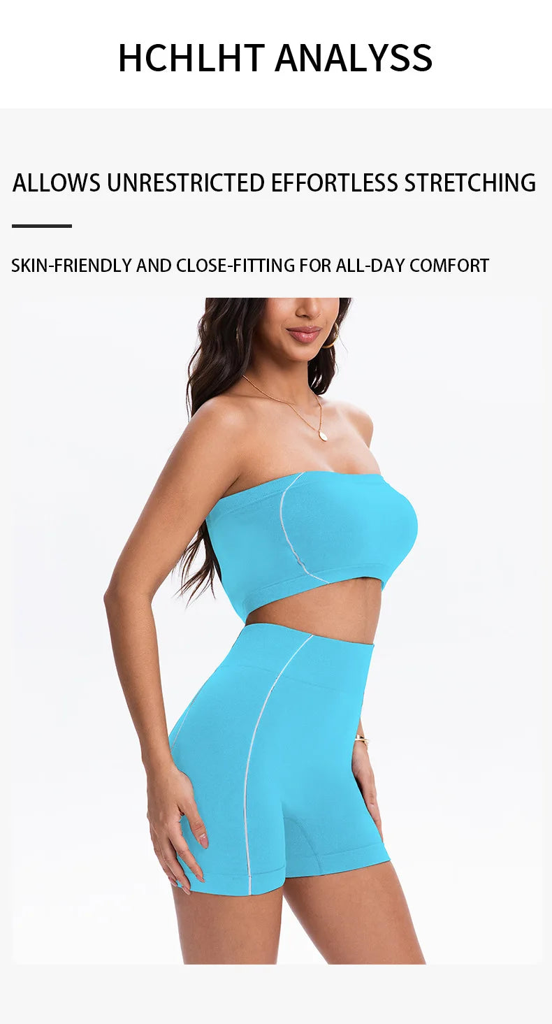 Women's Side Line Contrast Yoga Set Flat Seam Moisture Wicking Anti Rubbing Outdoor Workout Daily Trendy Fitness Two Piece Suit