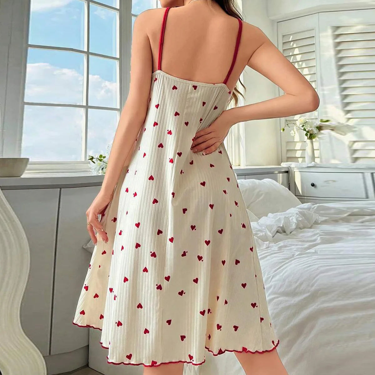 Floral Strap Summer Nightgown