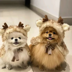 Elk Cape Pet Christmas Costume
