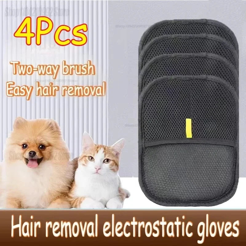 Pet Grooming Gloves Static Dedusting Brush Pet Hair Remover Brush Removing Dog Cat Hair From Sofa Carpet Clothes Pet Products