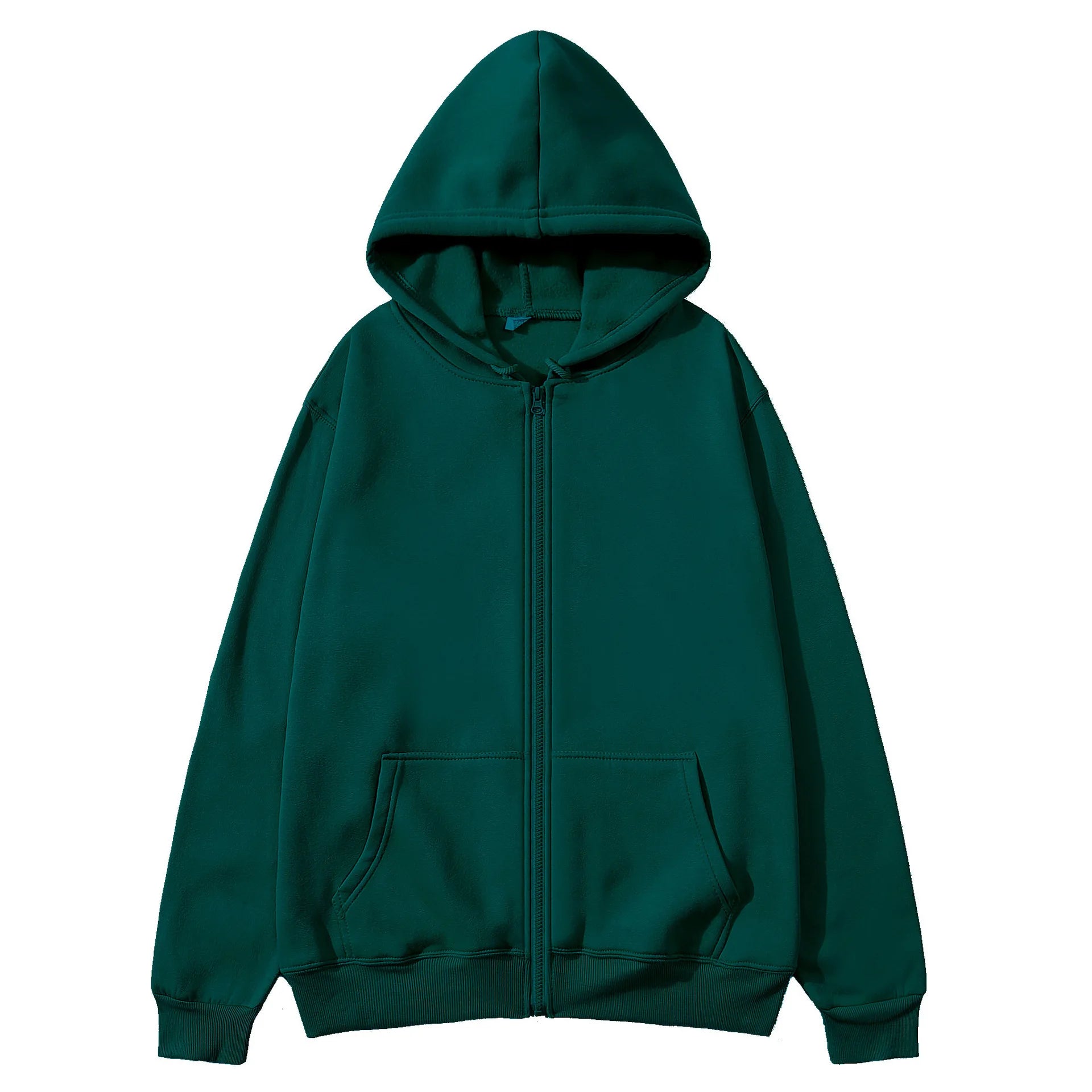 Men’s High Street Solid Zip-Up Hoodie