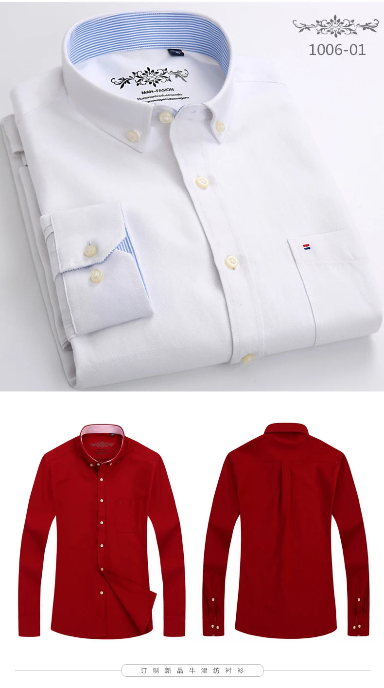 Slim Striped Office Shirt Men