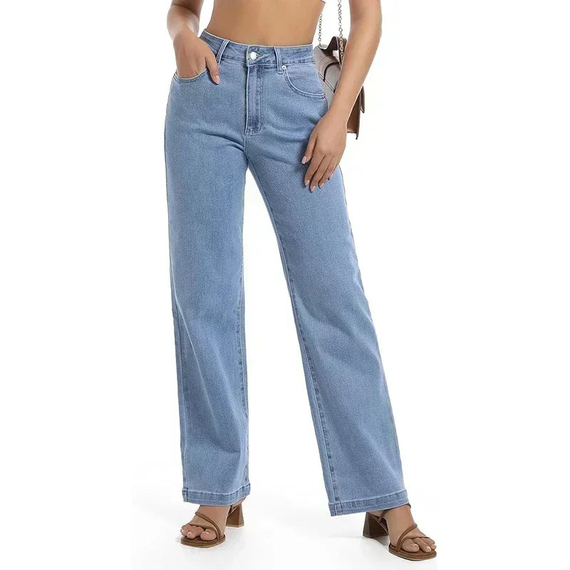 Retro Straight High Waist Jeans