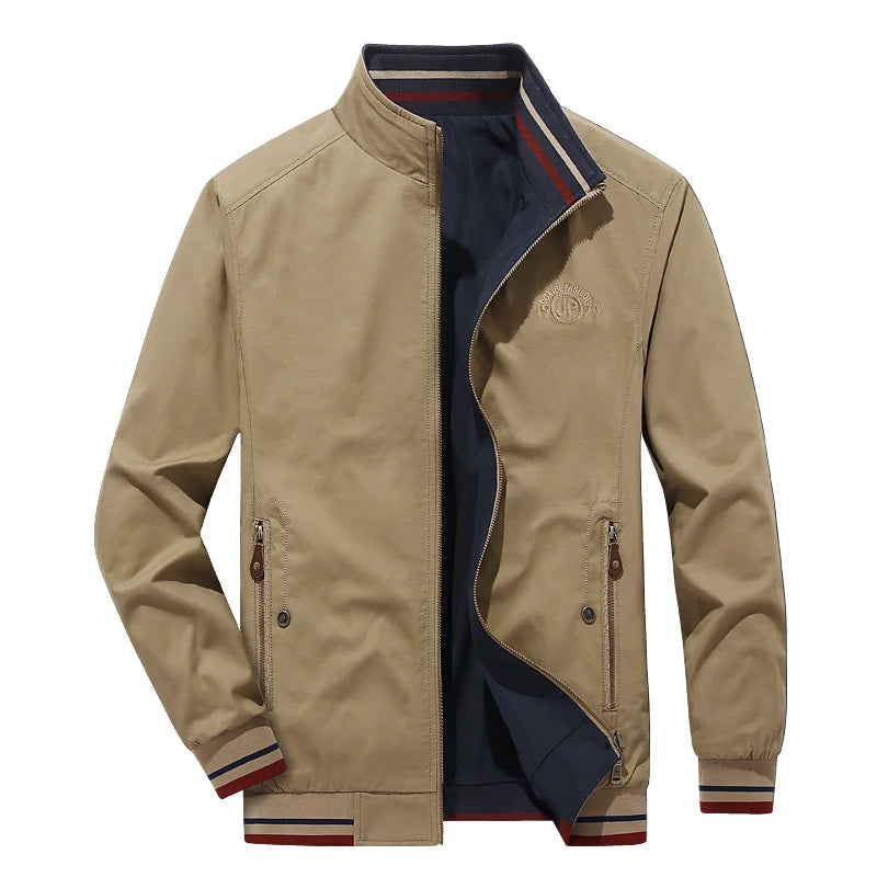 Reversible Slim Stand Collar Jacket