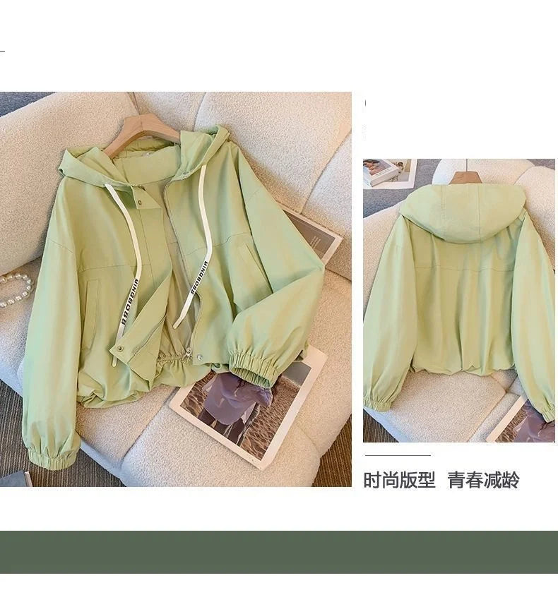 Hooded Casual Zipper Workwear Jacket