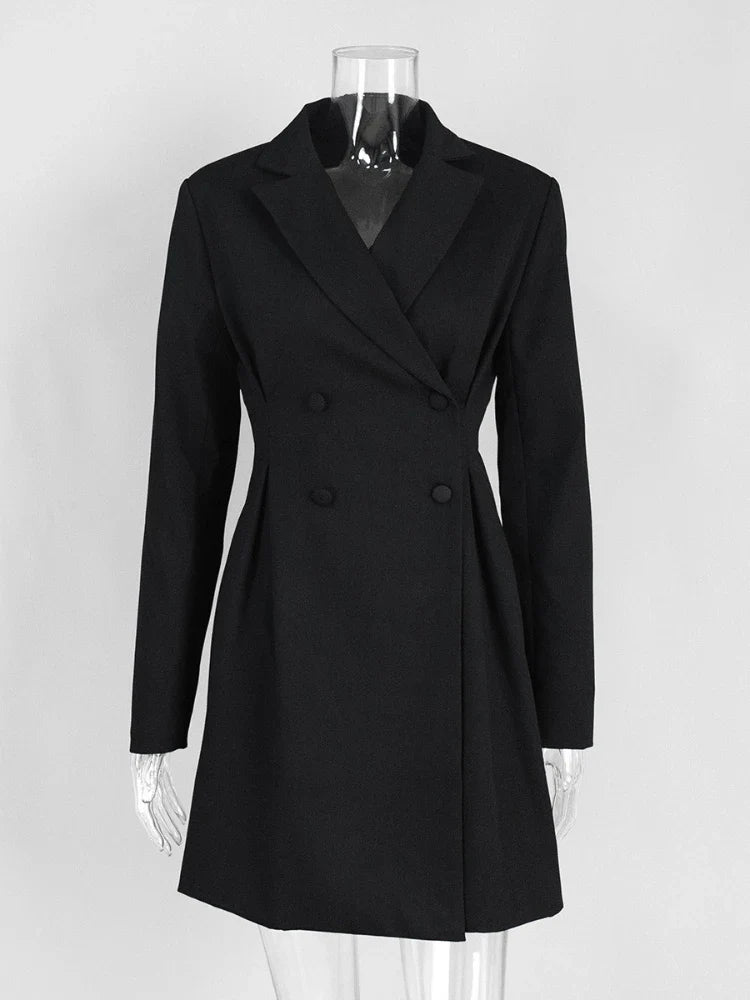 TITLE: Sophisticated Chic Blazer Dress Option