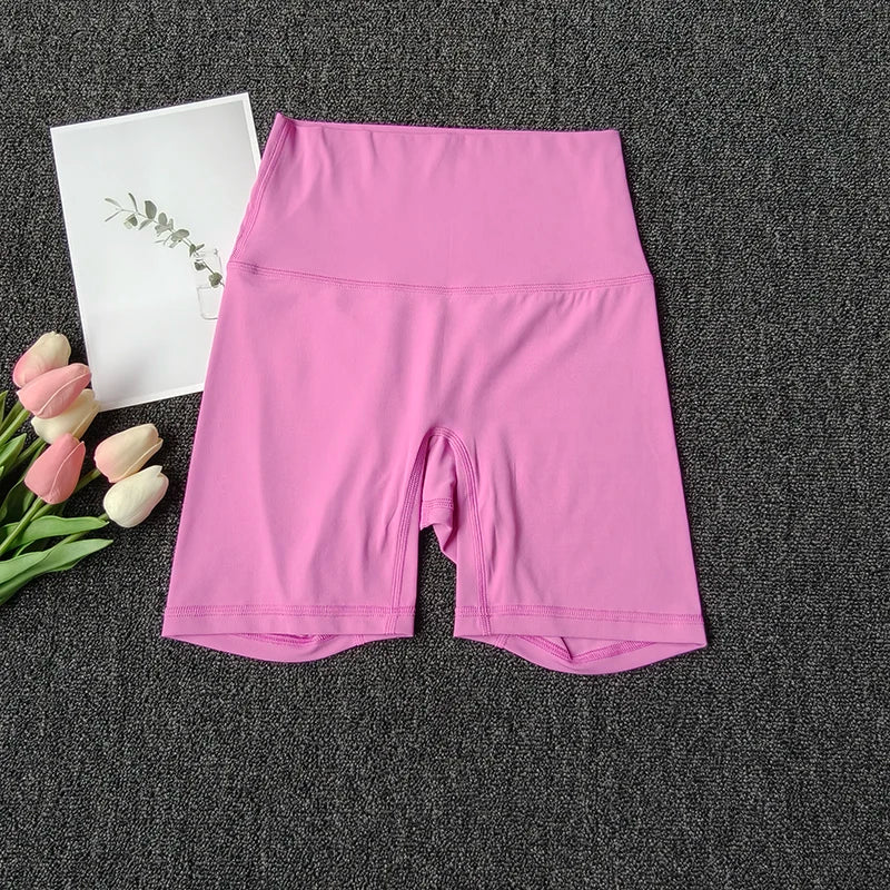 High Waist Naked Feeling Yoga Shorts for Women Fitness Running Shorts Cycling Sports Leggings Summer Workout Gym Running Shorts
