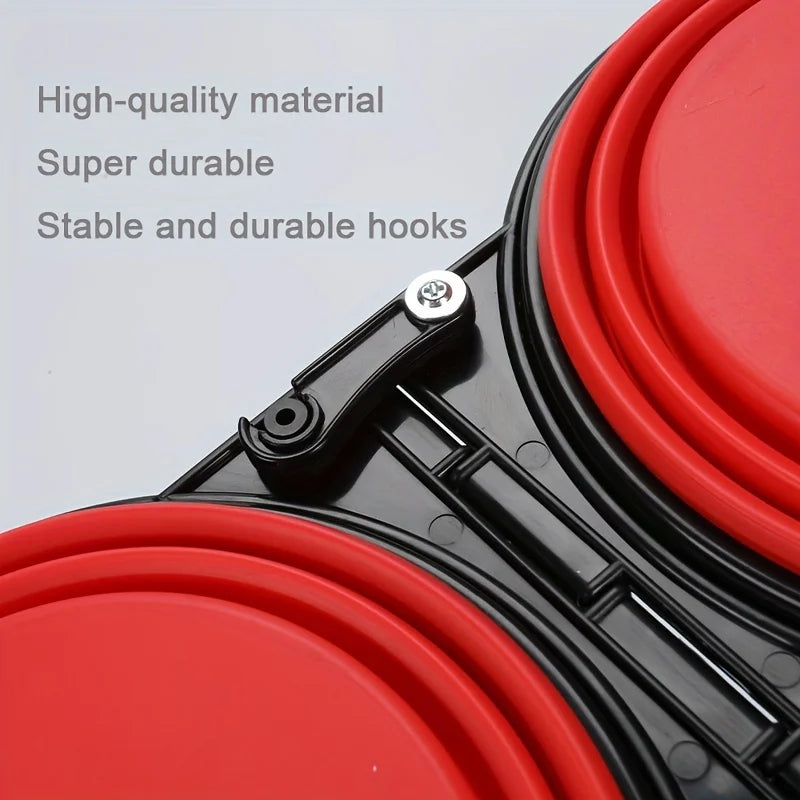 Portable Pet Folding Bowl, Outdoor Dog Double Bowl for Water and Food Sharing, Cat Bowl, Pet Dog Food Basin, Suitable for Travel